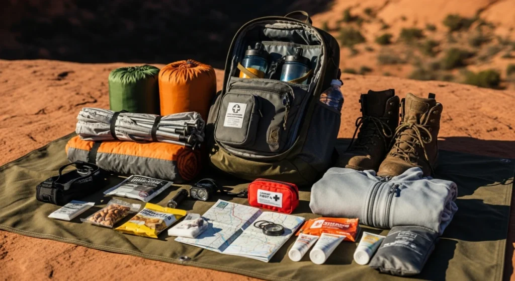 Packing for an overnight backpacking guided trip into Canyonlands Island in the Sky