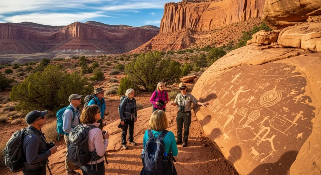 Rock art myths vs facts on guided walks in Capitol Reef with real context