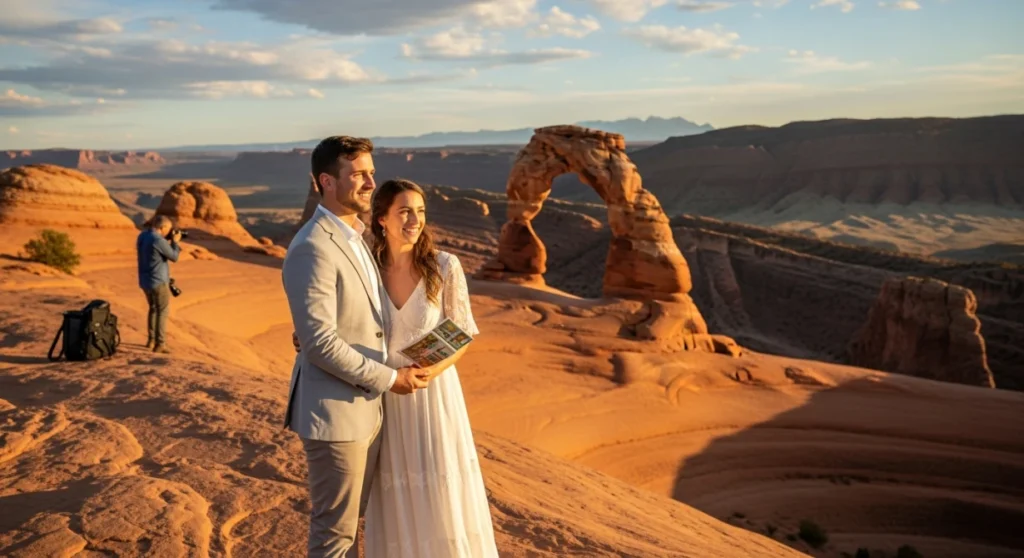 How wedding photography and permit assistance in Arches National Park actually works
