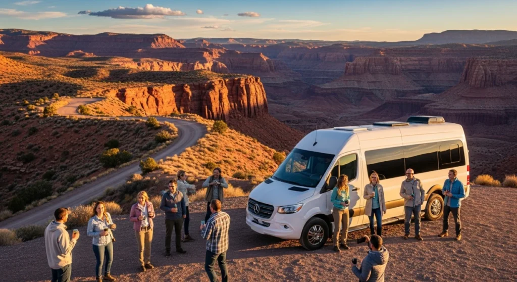 Team Building in Canyon Country With a Private Luxury Van Charter That Works