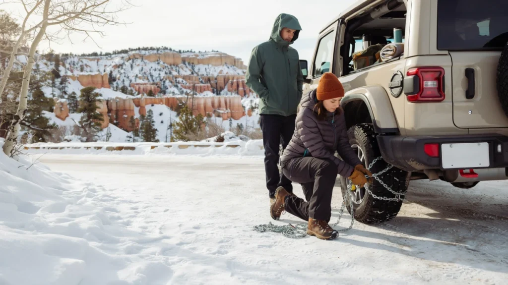 A Step-by-Step Checklist for a Winter Visit to Bryce Canyon With Car Snow Chains