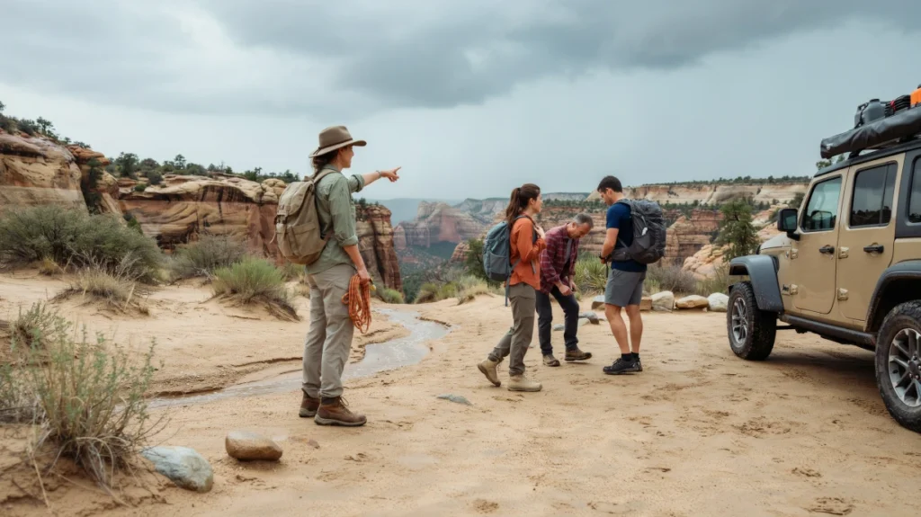 Desert Weather Delays on Small-Group E-Bike Canyon Tours Around Moab